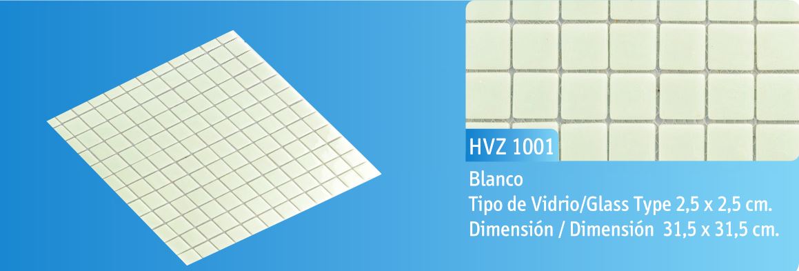REVESTIMIENTO PUR BLANCO 2.5X2.5cm